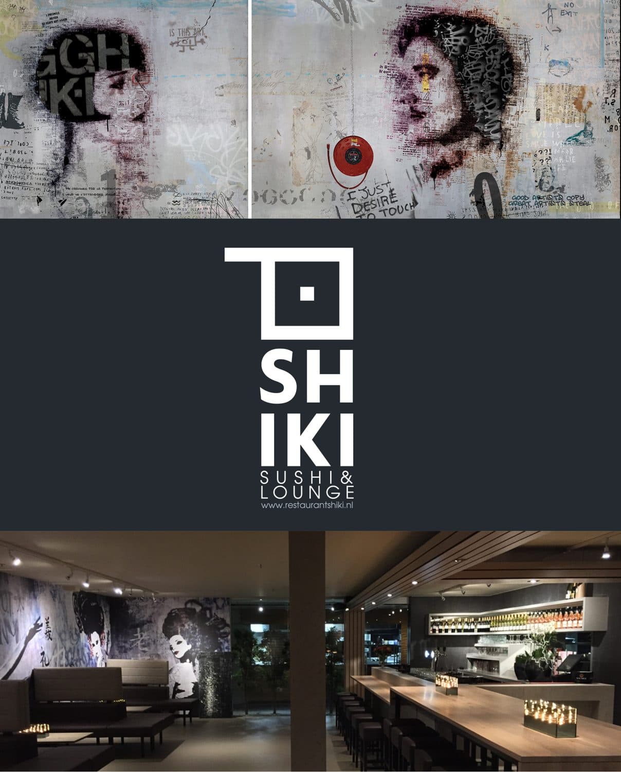 Murals in Toshiki Sushi & Lounge